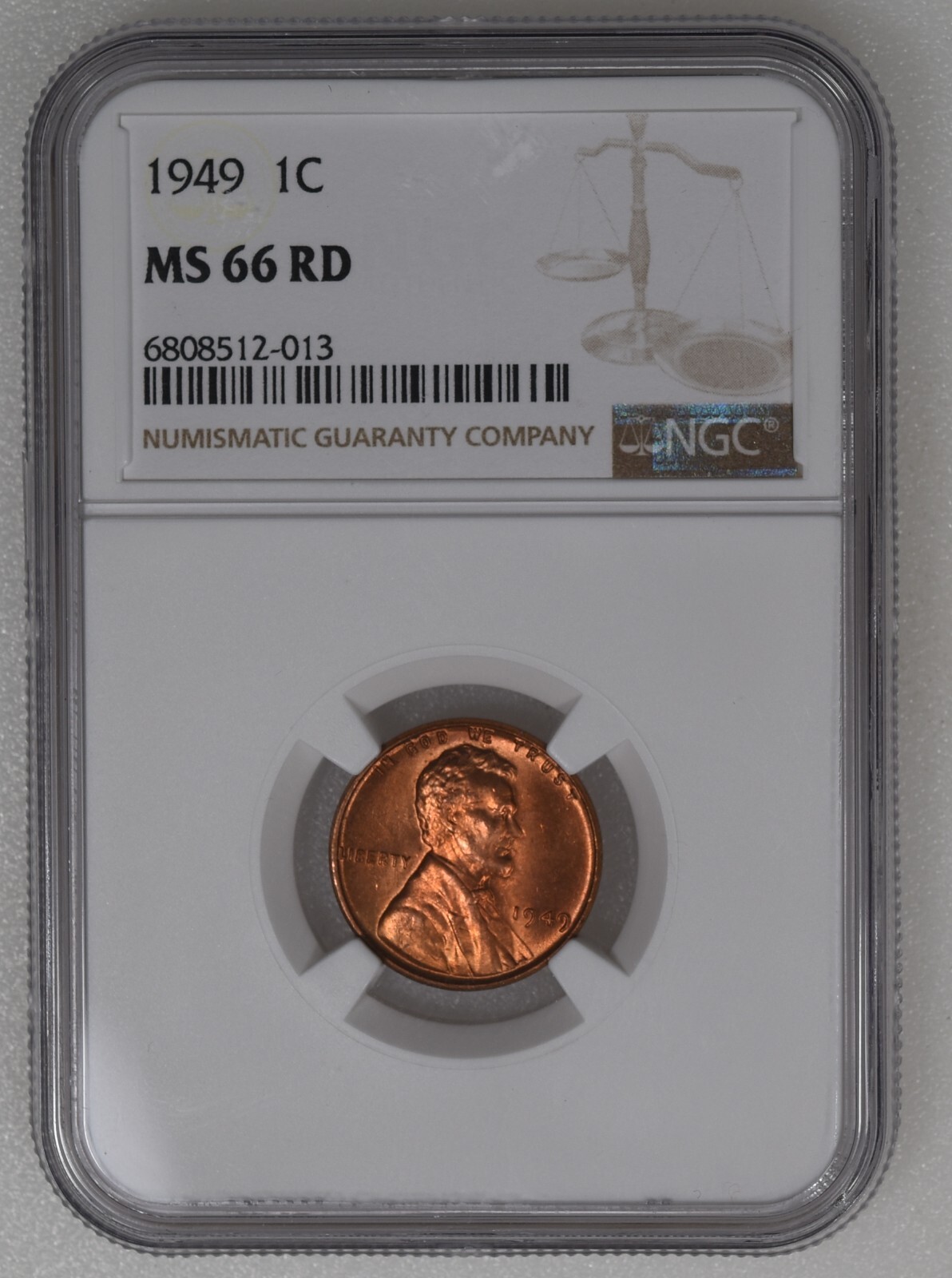1949 Lincoln Wheat Cent MS 66 RD NGC