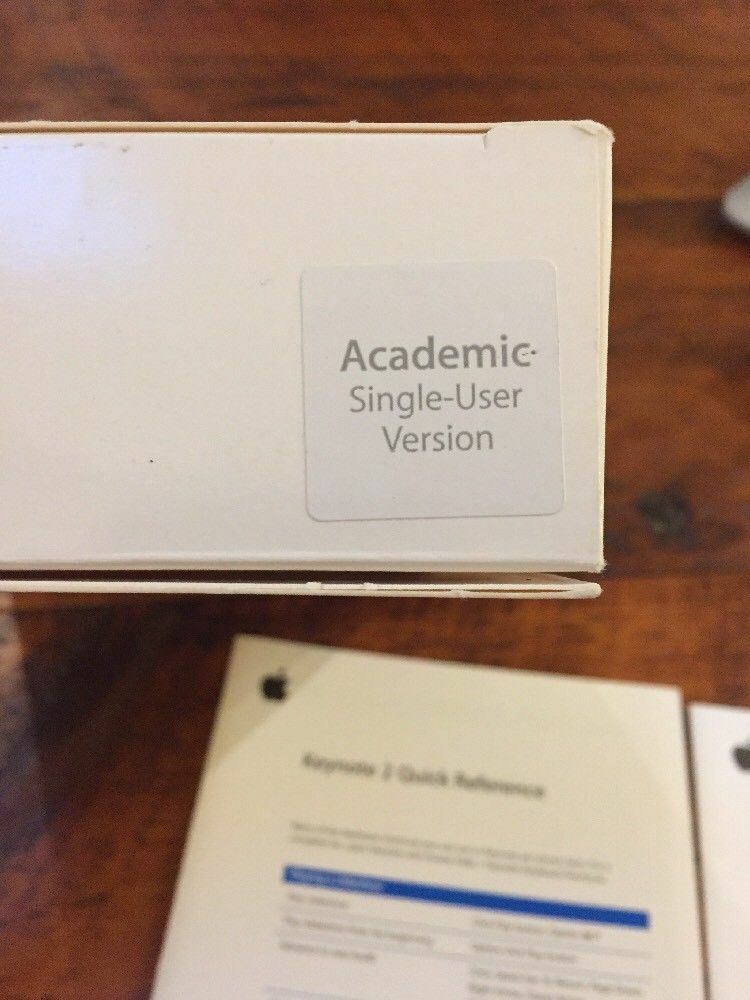 iWork 05 Academic Keynote 2 Pages Software Discs User Guides Macintosh Mac 2005