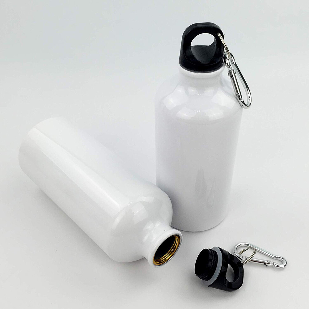 20pcs 600ml Blank Coated Sublimation Aluminum Water Bottle White Sport Bottle US