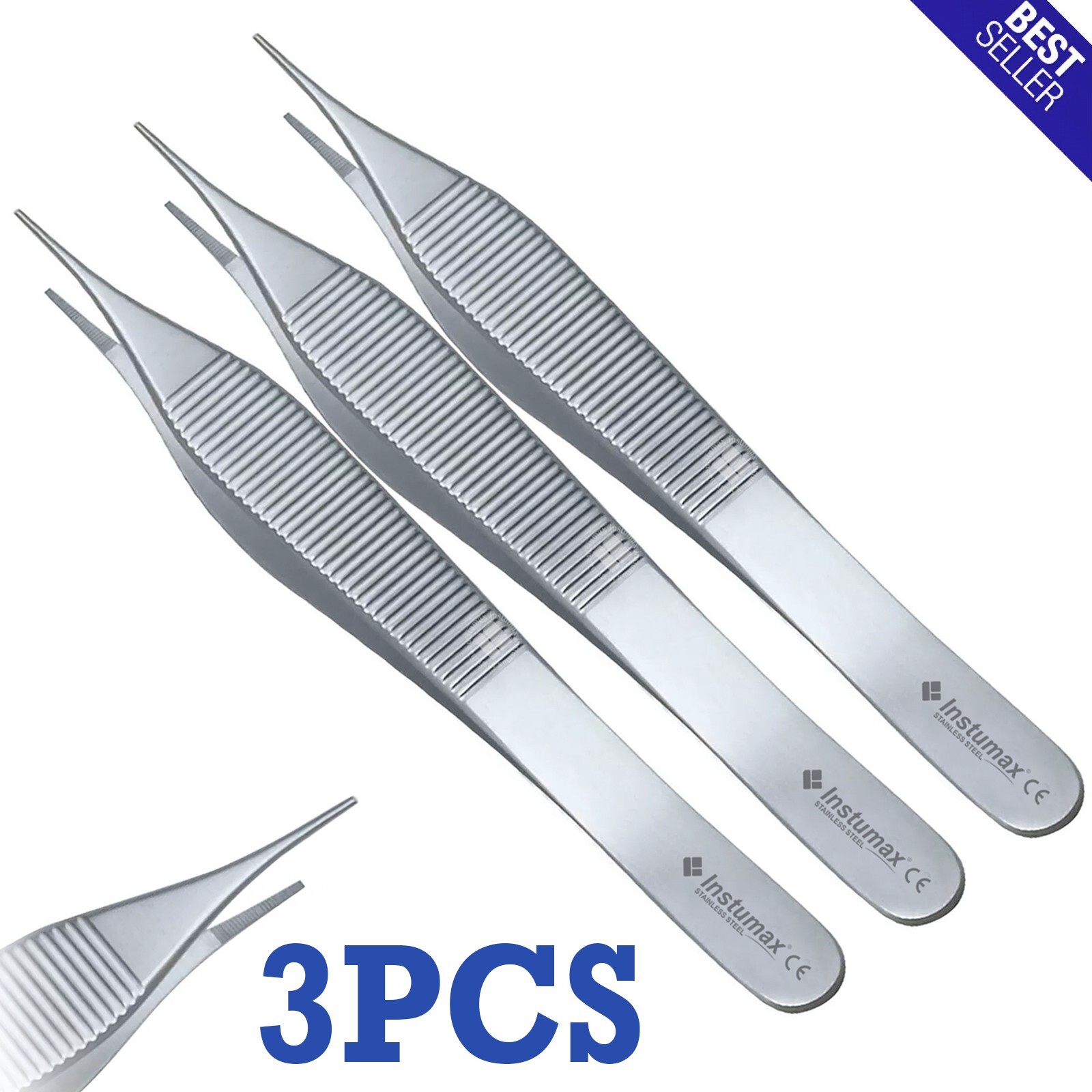 Surgical Tissue & Dressing Forceps Dental Micro Adson Tweezer Medical Instrument