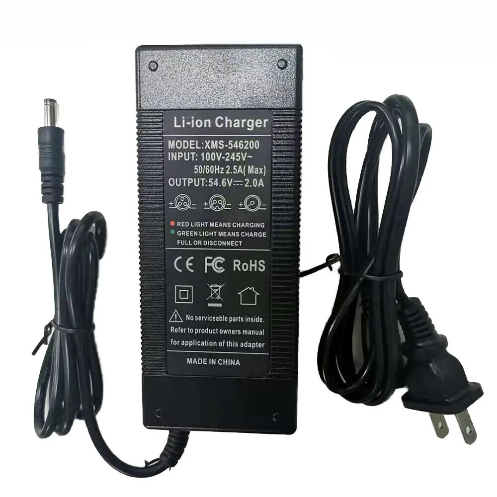 54.6V Adapter Charger for Aventon Pace 500/ Level, Sinch, Ecotric Seagull/Bison