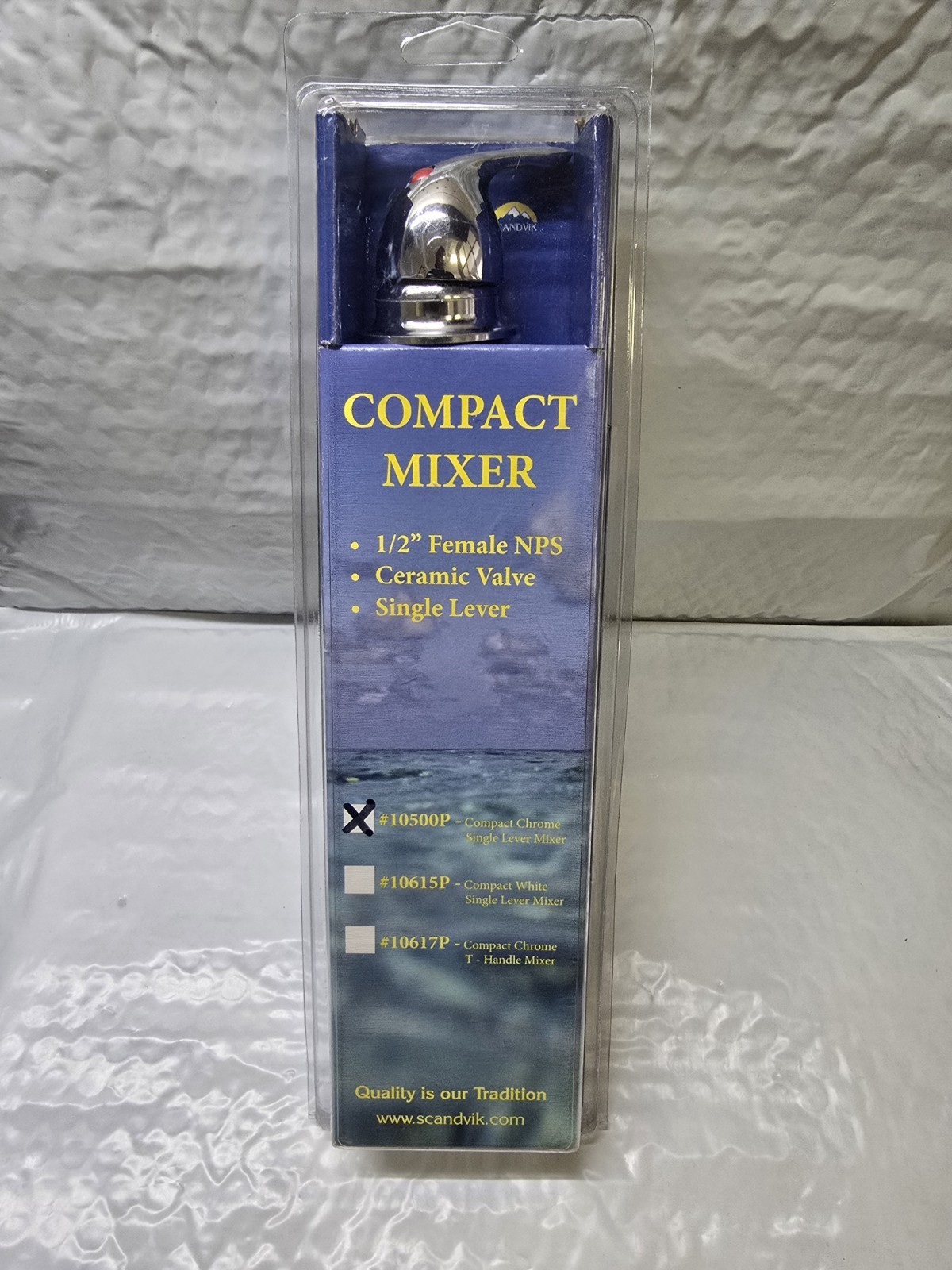 Scandvik Chrome Compact Shower Control Mixer - Single Lever