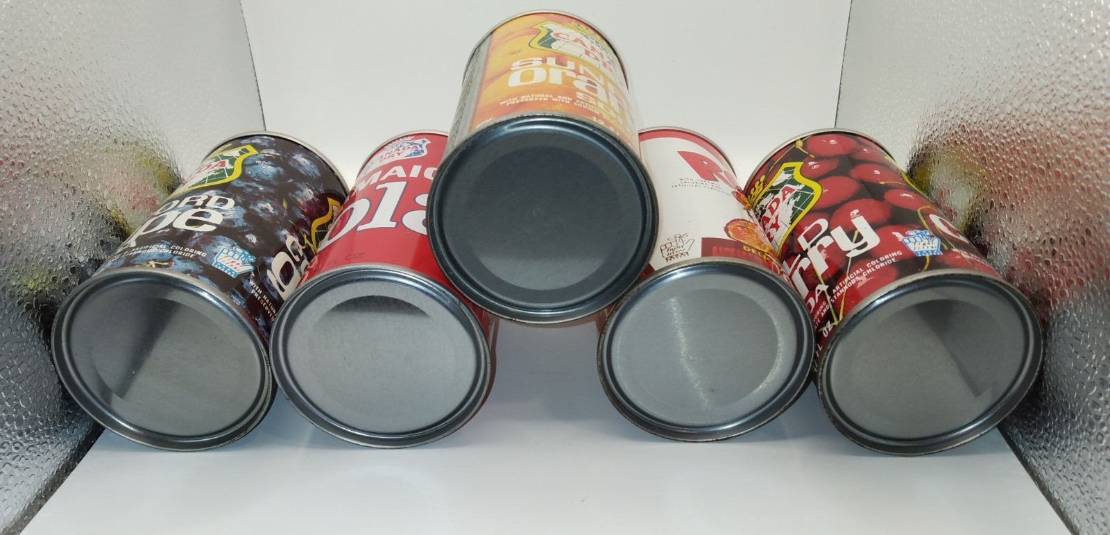Lot 5 Soda Cans,Canada Dry, 70's