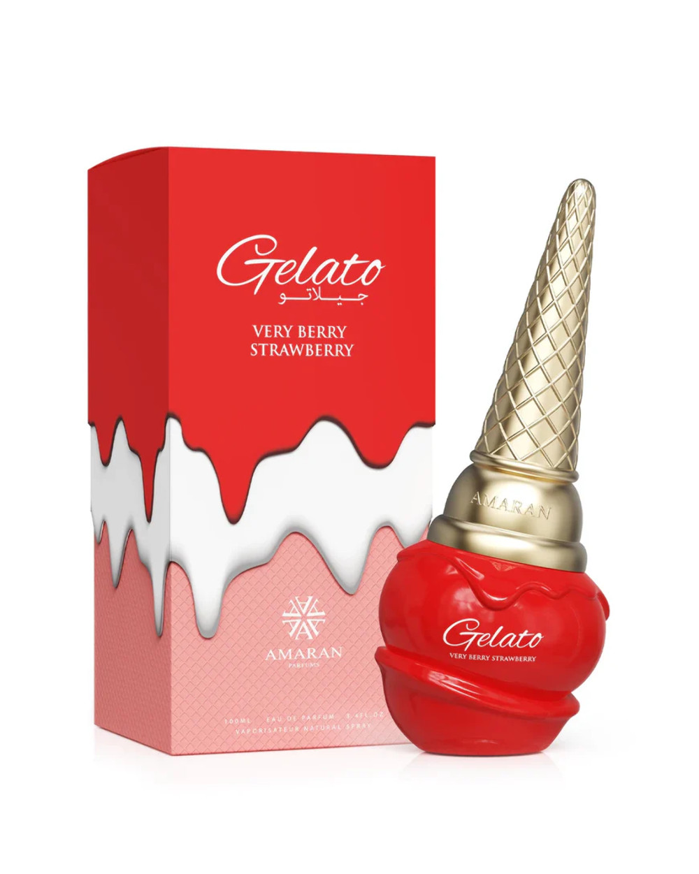 Amaran Gelato Very Berry Strawberry Unisex EDP Perfume Cologne 3.4 OZ/100 ML