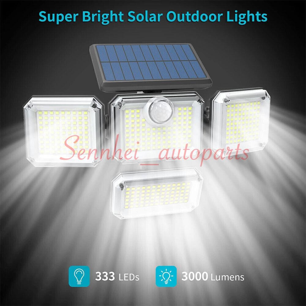 3000LM 333 LED Solar Lights Outdoor Waterproof Motion Sensor Security Wall Lamp