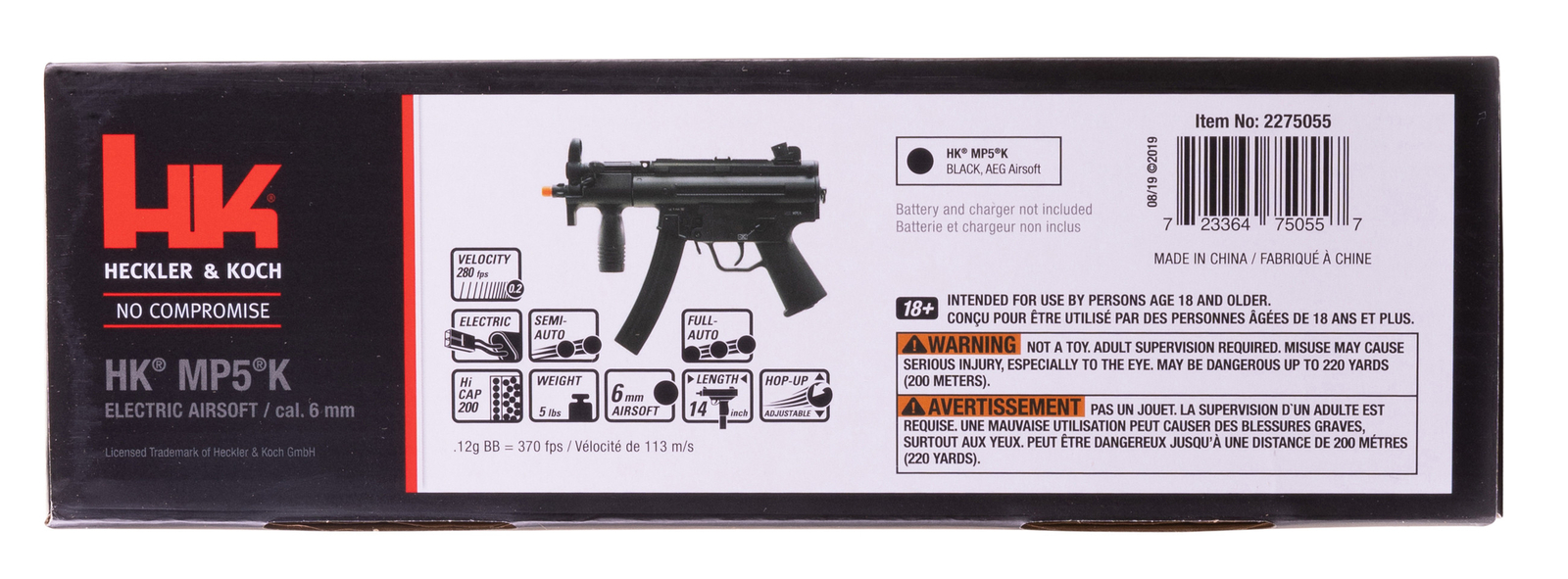 NEW HK MP5K Metal Semi/Full - 6mm - Black AEG Airsoft Rifle