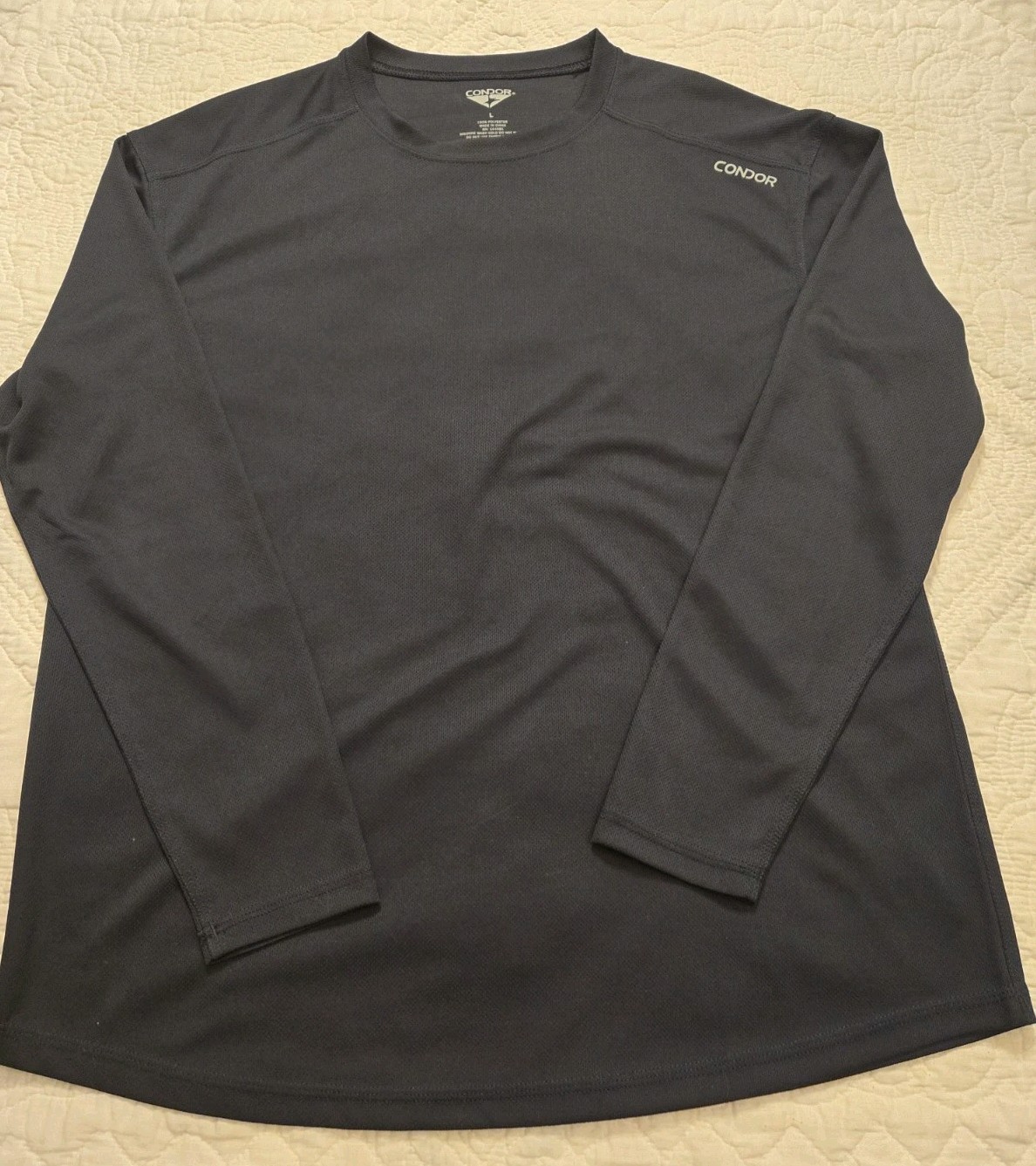 Condor 144081 Tactical Long Sleeve  Crew Neck Shirt L Navy Blue EUC Free Ship