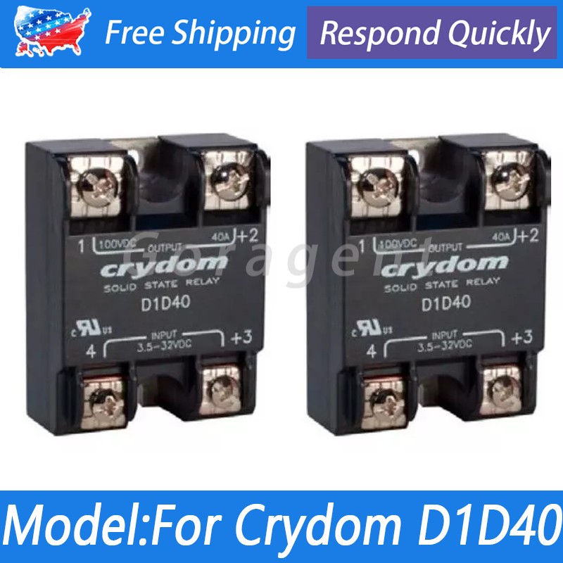 2PCS For Crydom D1D40 Module Supply Solid State Relay 3-32V 40A