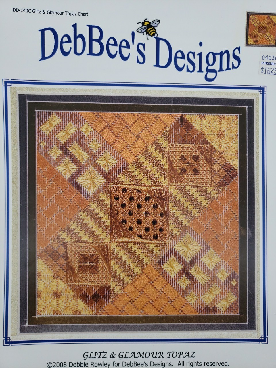 DebBee's Designs DD-140C Glitz & Glamour Topaz Canvaswork Chart