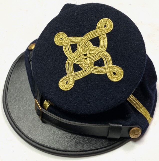 CIVIL WAR US UNION MAJOR LT. COLONEL OFFICER WOOL KEPI FORAGE BUMMER CAP-XLARGE