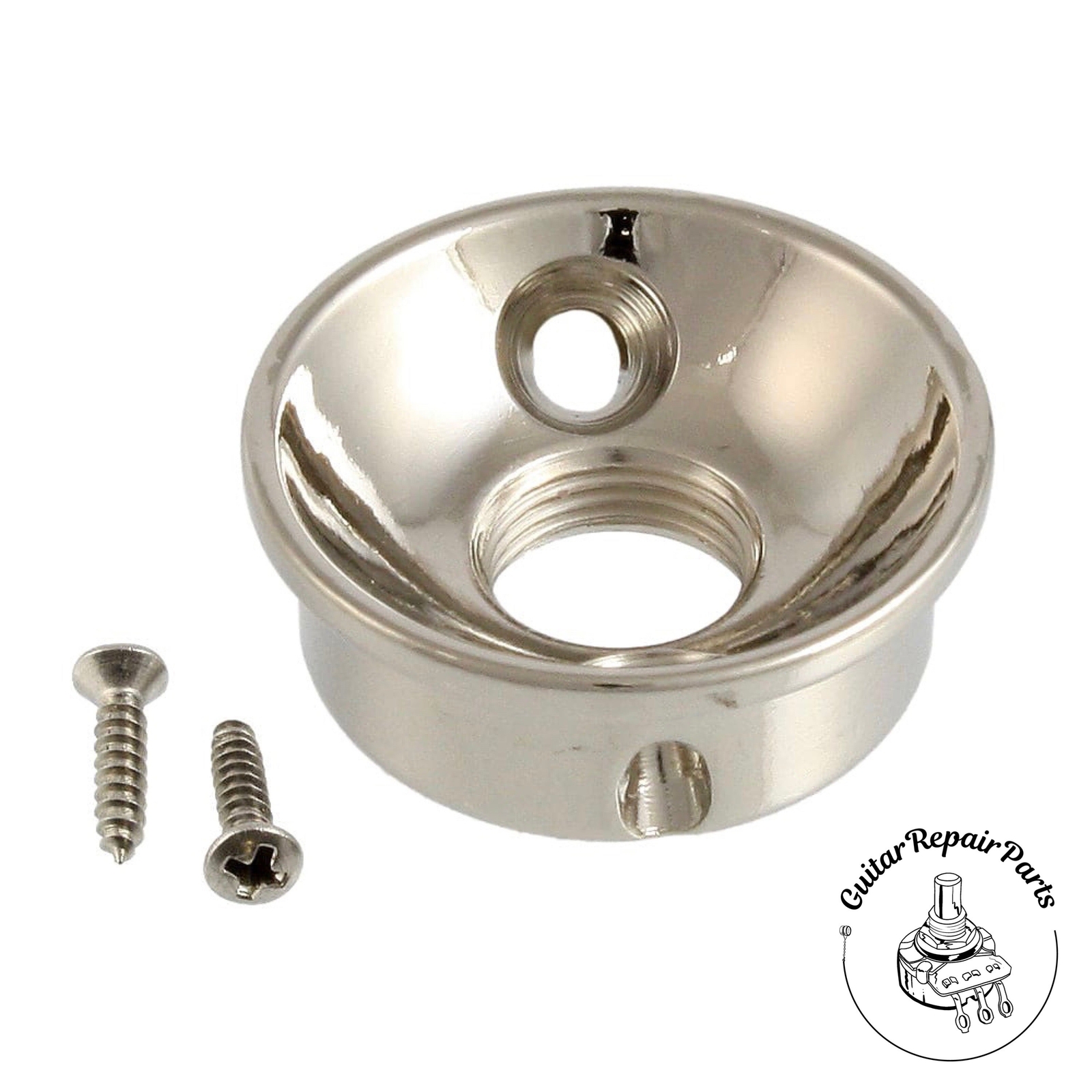 Electrosocket Modern Telecaster Screw-In Jack Plate - Nickel
