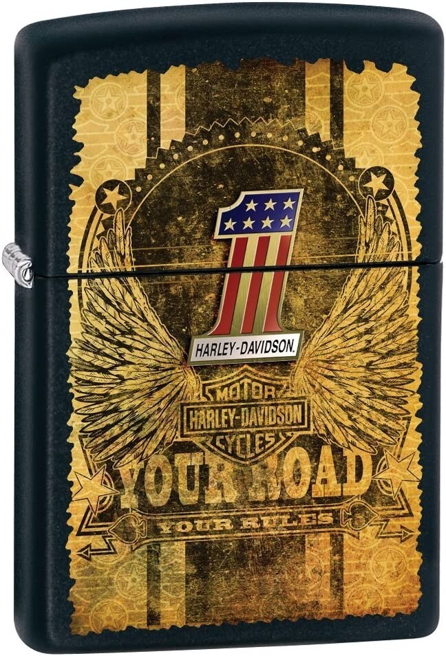 Zippo Harley-Davidson Your Road Black Matte 28350