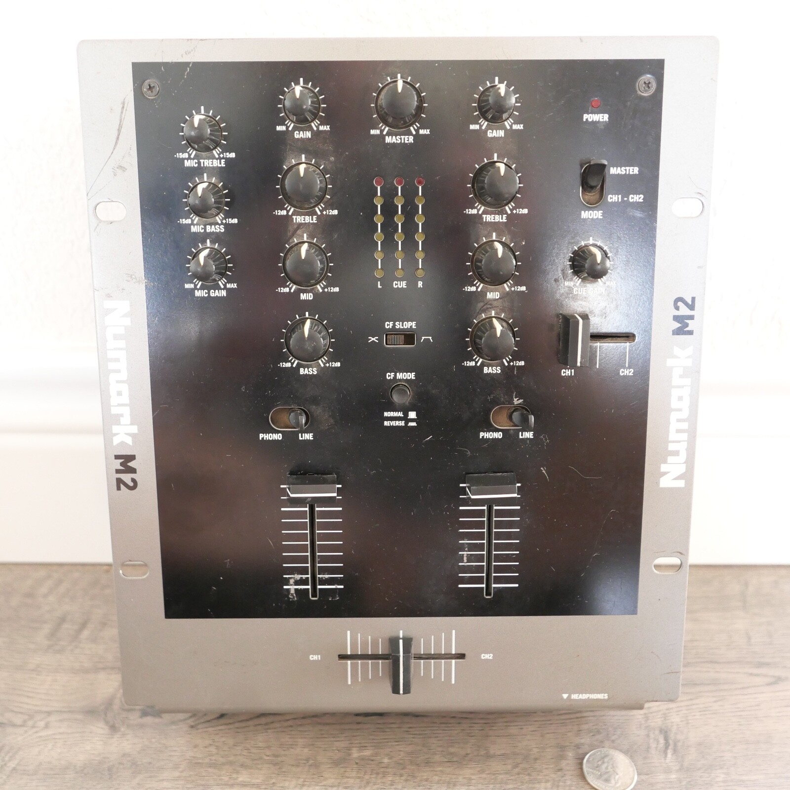 Numark M2 - 2-Channel DJ Scratch Mixer, Untested, No Power Supply