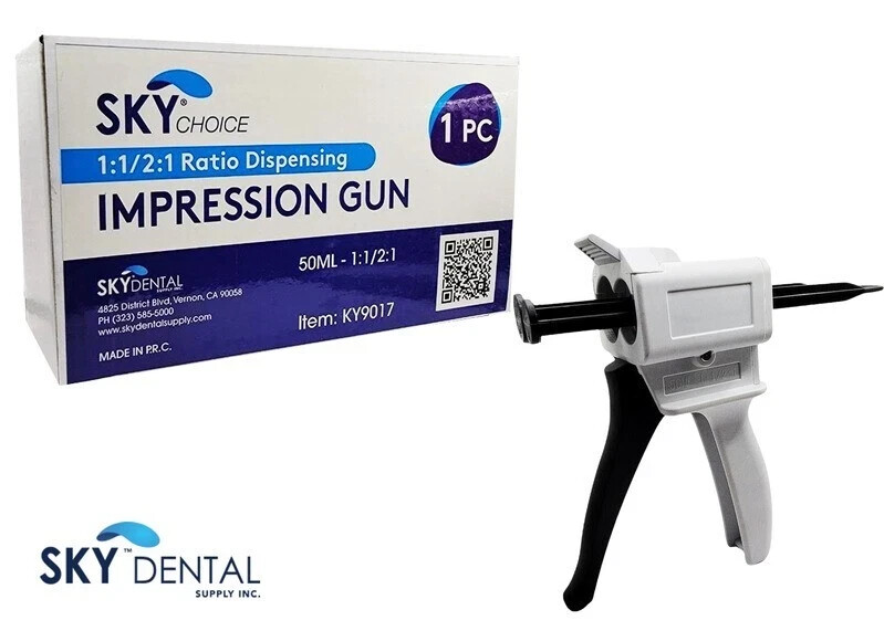 Dental Impression Universal Cartridge Dispenser Delivery Dispensing Gun 1:1