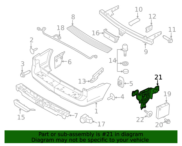 Genuine Ford Blind Spot Detection System Warning Sensor Bracket FL1Z14D189B