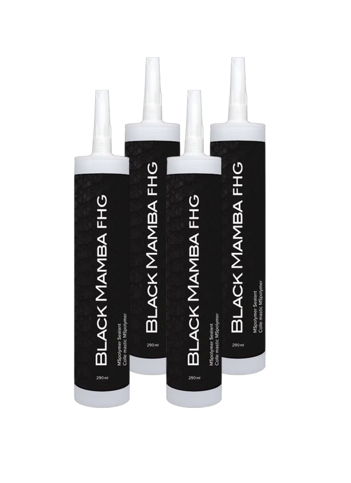 Black Mamba FHG High Tack Adhesive 10.2oz Tube- White (Single Tube)
