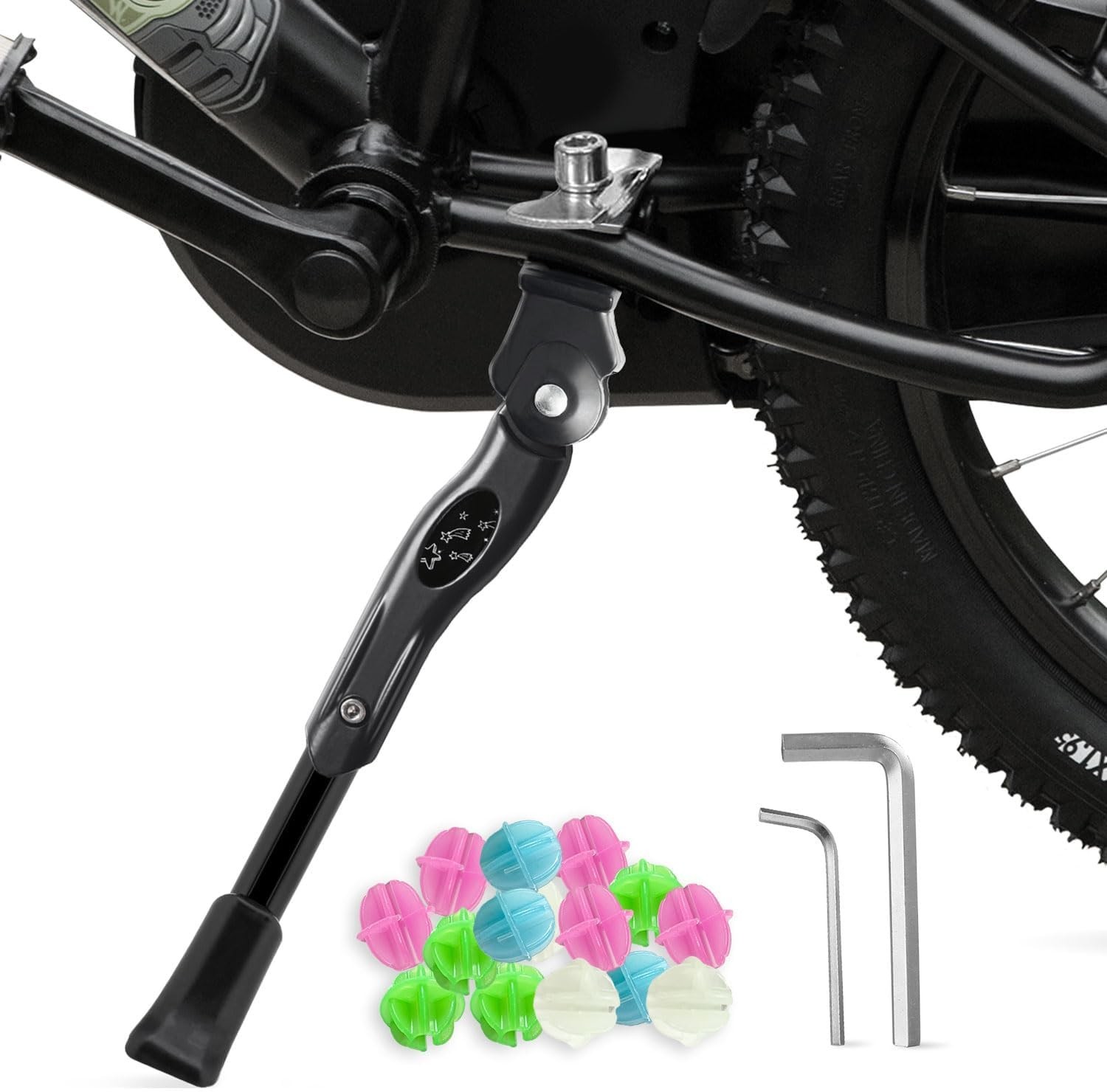 Kickstand Kids Bike Center Mount 16 18 20 Inch Adjustable Children's Bicycles