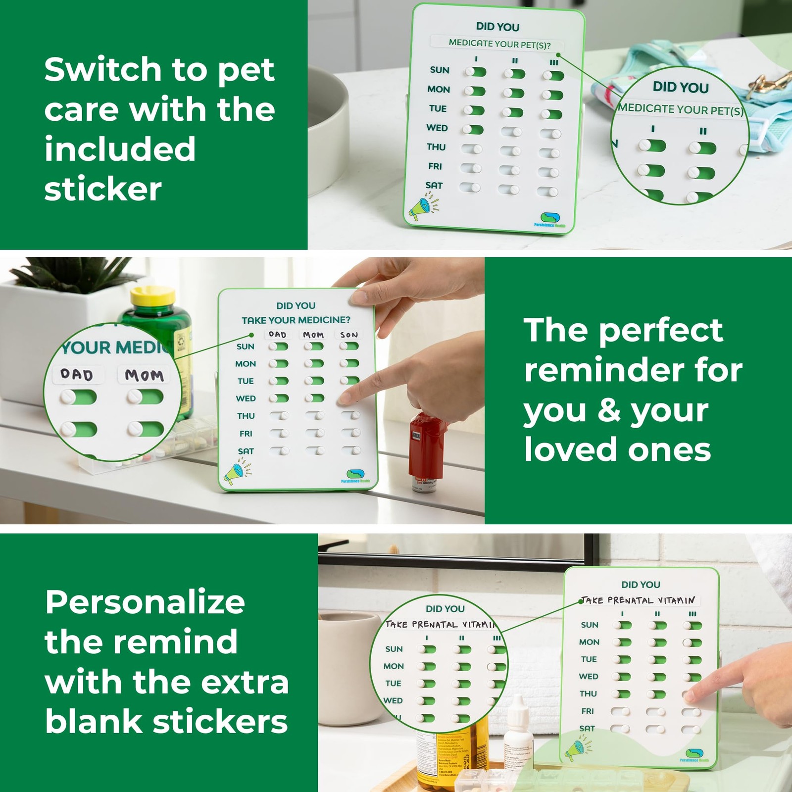 Tracker & Reminder | Visual Reminder Alarm | 7 Day, 3 Times a Day Reminder | ...