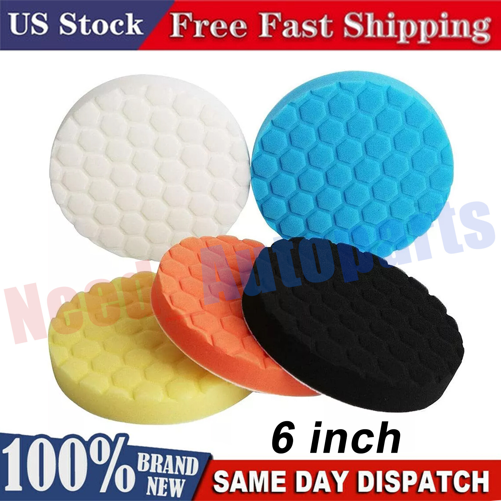 6 Inch Car Buffing Pads Polishing for Drill Sponge Kit Waxing Foam Polisher