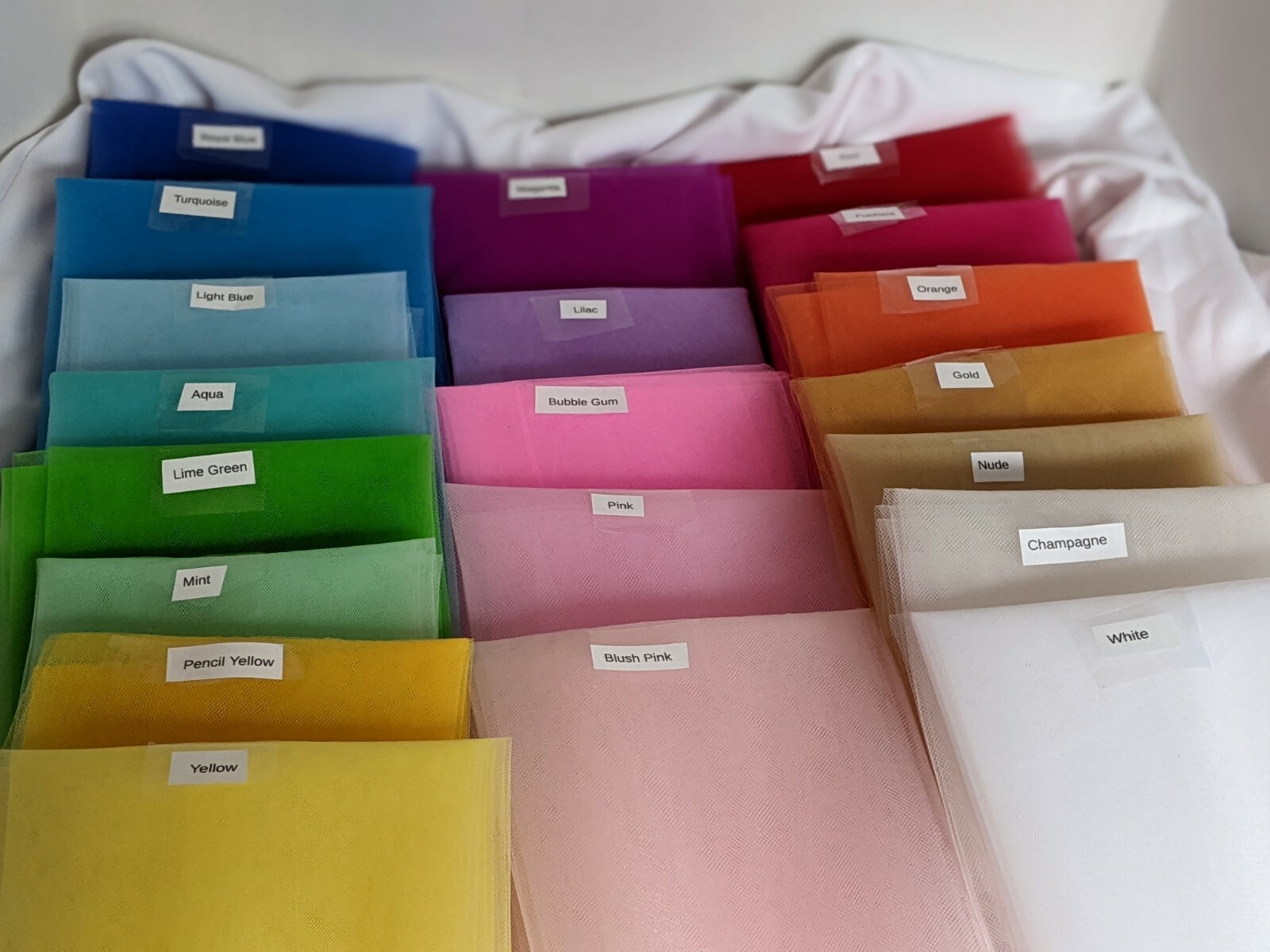 Tulle Illusion 108"  wide by the yard in 21 colors, wedding, sewing, costumes