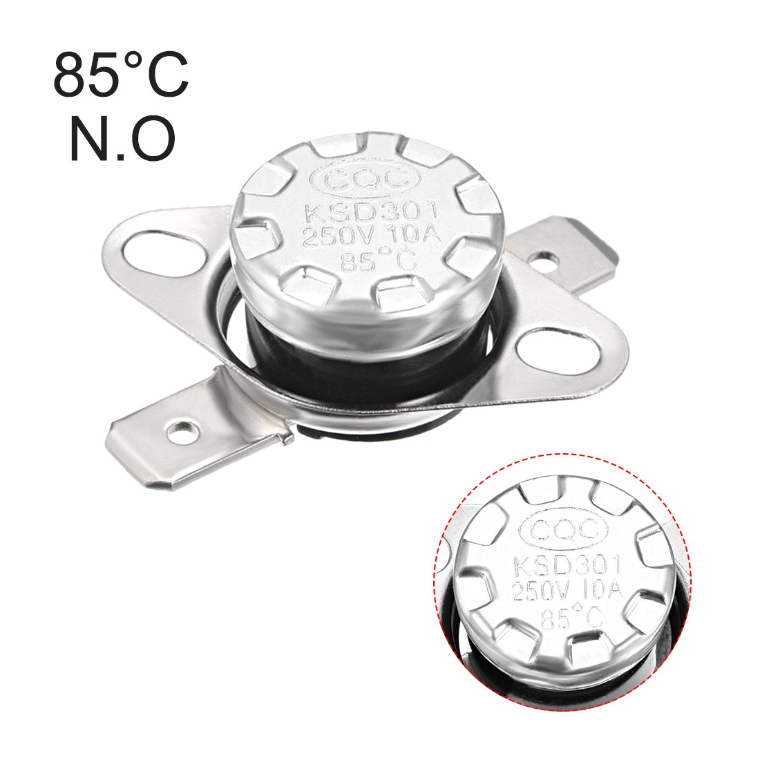 2 x Temperature Control Switch Thermostat 85°C 10A Normally Open N.O
