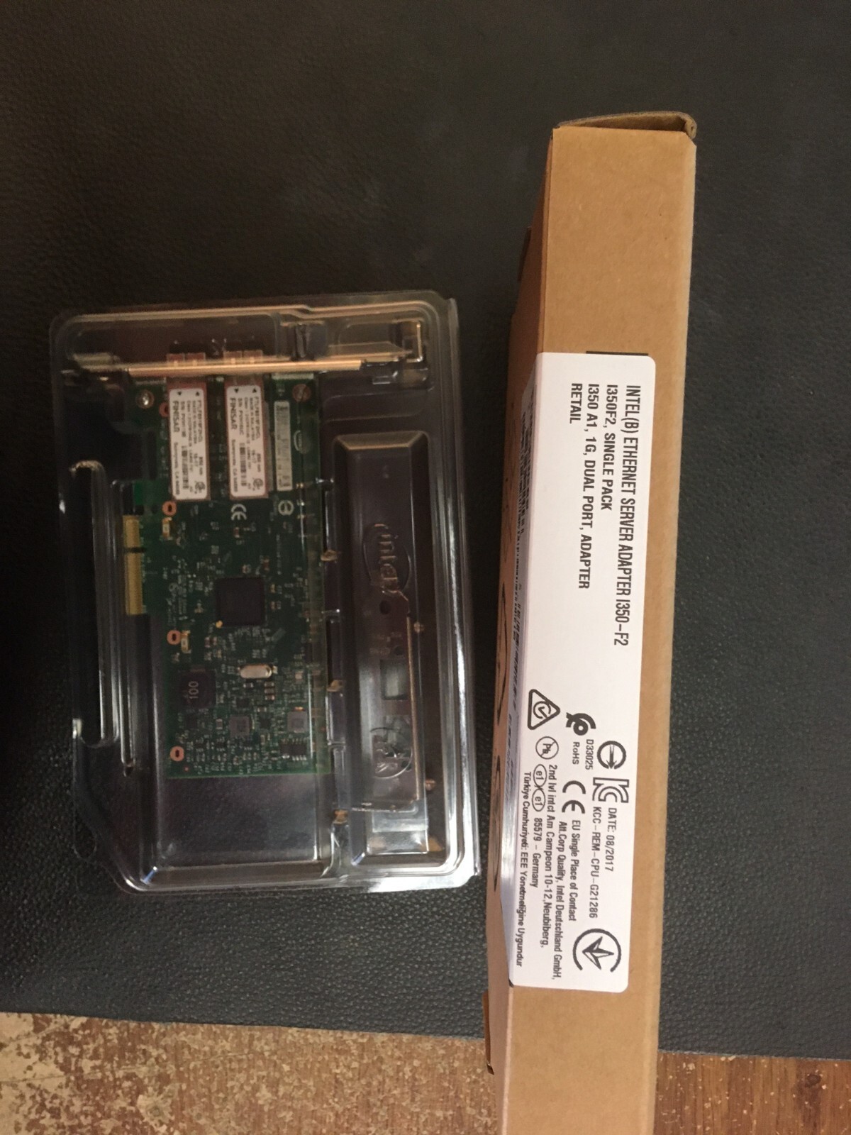 new INTEL I350F2 I350-F2 DUAL PROT FIBER CARD NEW RETAIL PACK (100% ORIGINAL)