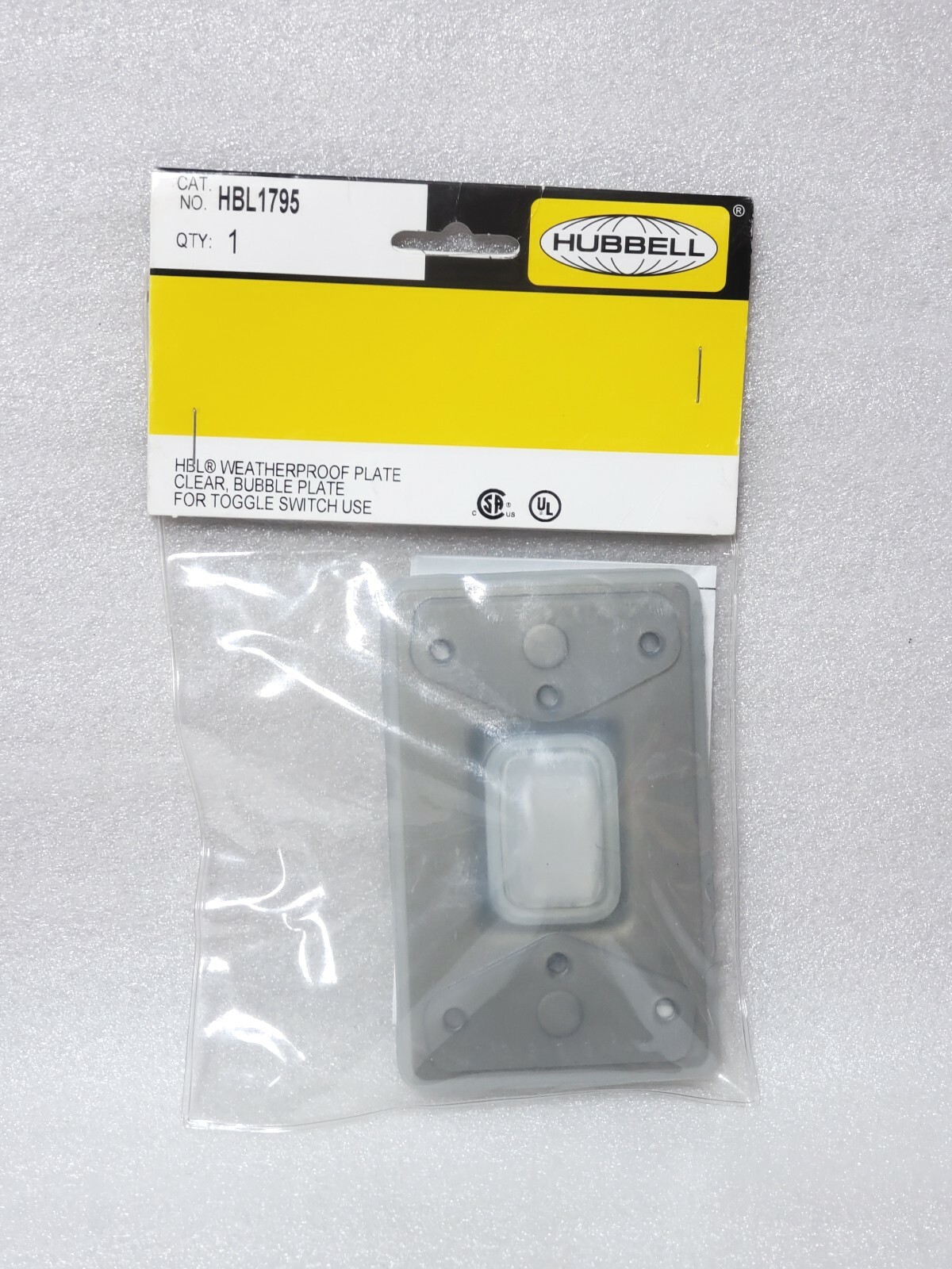 Hubbell HBL1795 Weather-Proof Toggle Cover Clear
