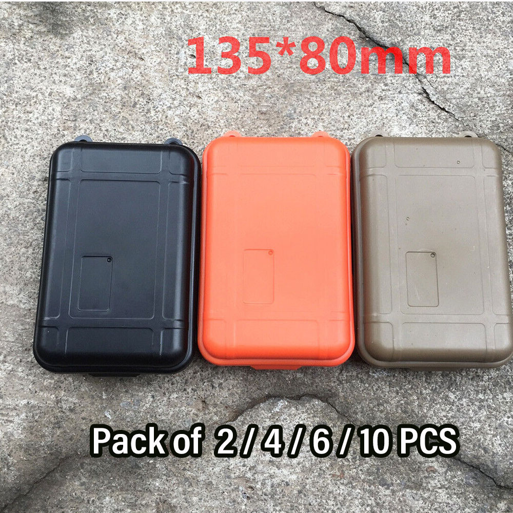 2/4/6/10PCS Outdoor Waterproof Sealed Box Plastic Outdoor Survival Storage Case