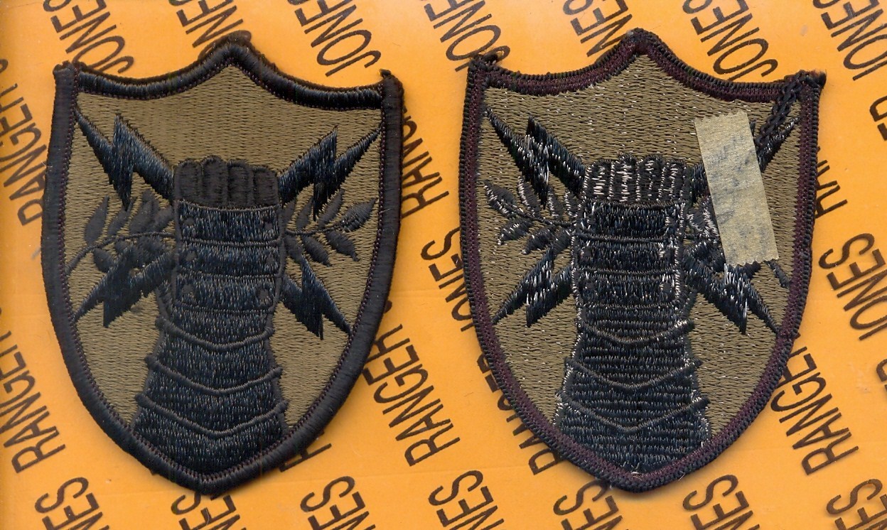 US Army Element STRATCOM Strategic Command OD Green & Black uniform patch m/e