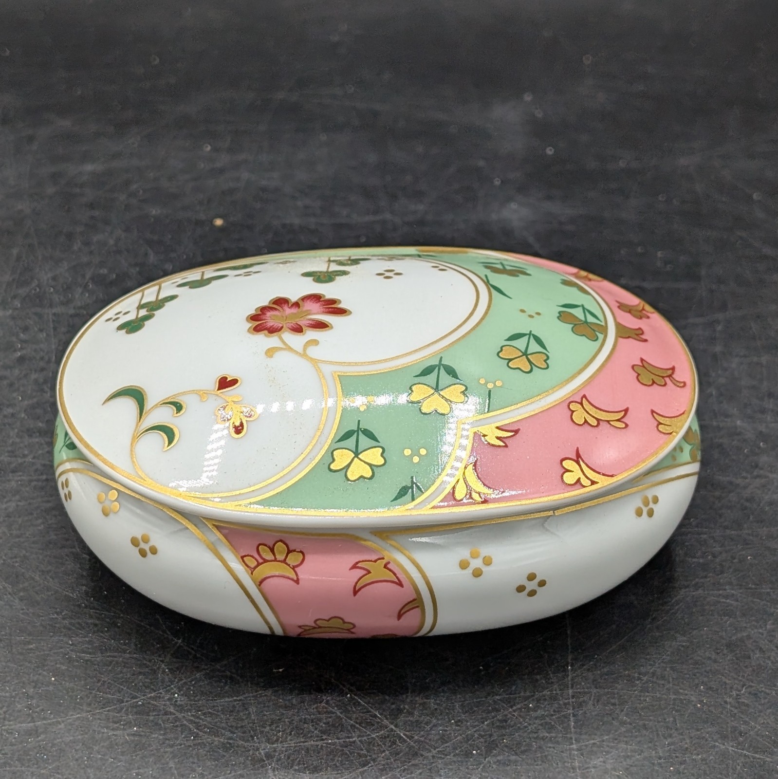 Heinrich Villeroy & Boch Art Deco CLASSICO Porcelain Oval Trinket Box Germany