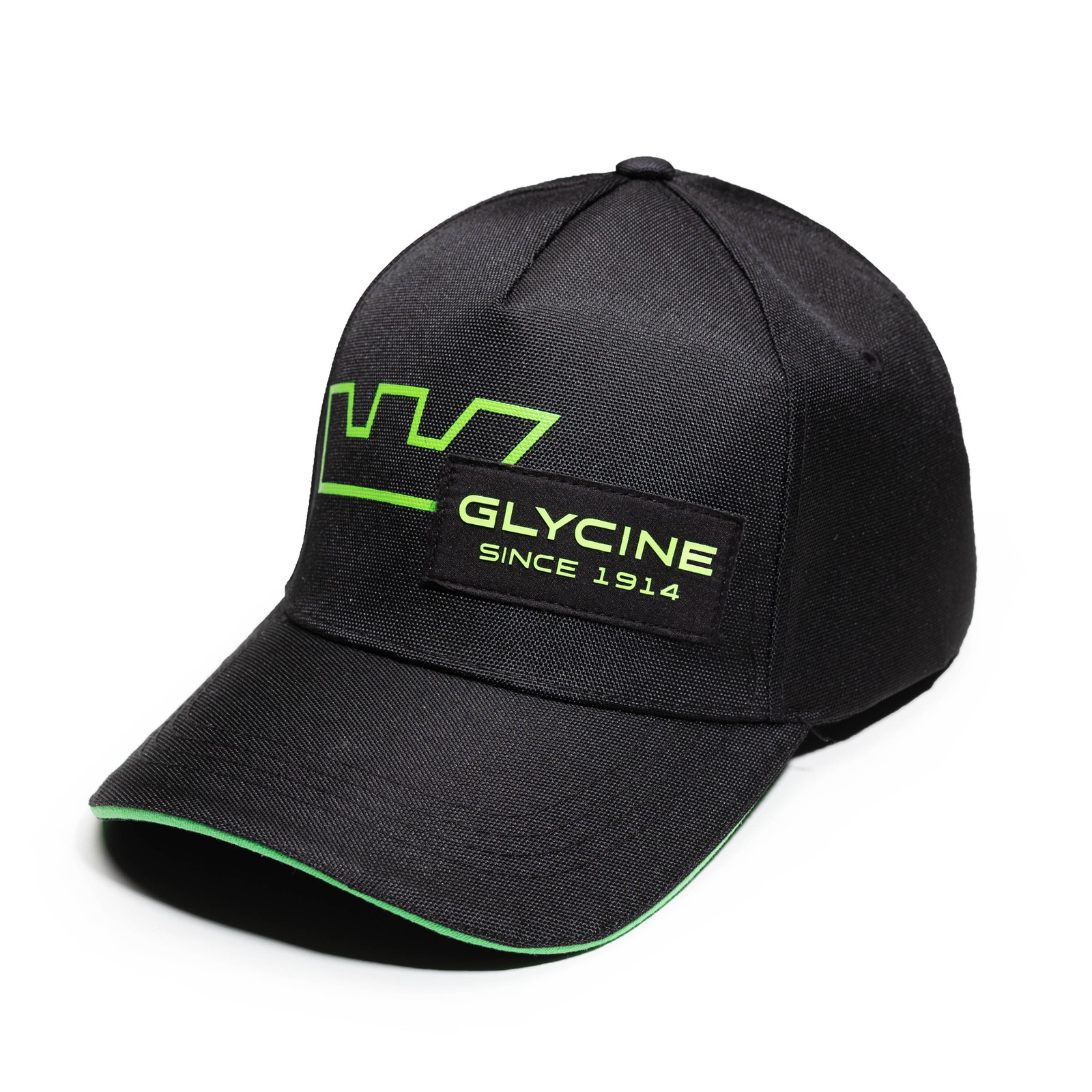 Glycine Men's Baseball Cap Black and Green Adjustable Snapback GL-PM-007