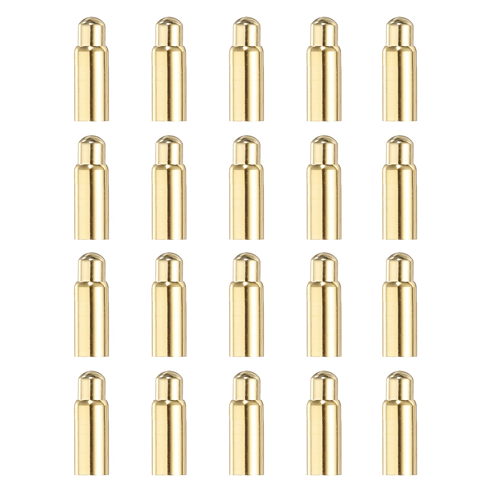 20 Pcs 6mm Spring Test Probe Pin, Gold Plated Spring Loaded Thimble Pins