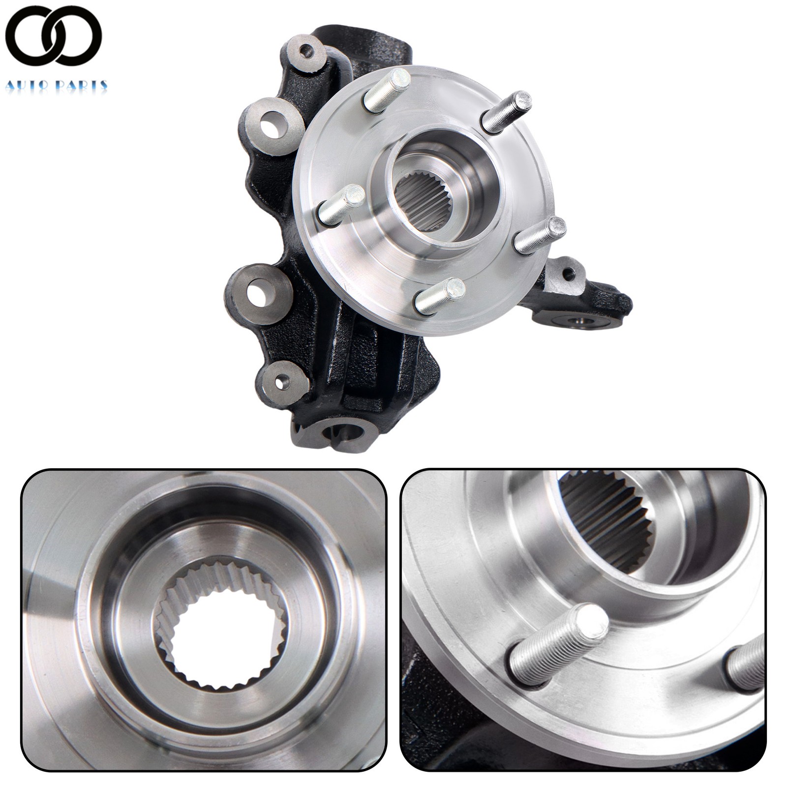 Front Steering Knuckle & Wheel Hub Bearing Assembly Driver For Ford Focus 2.0L