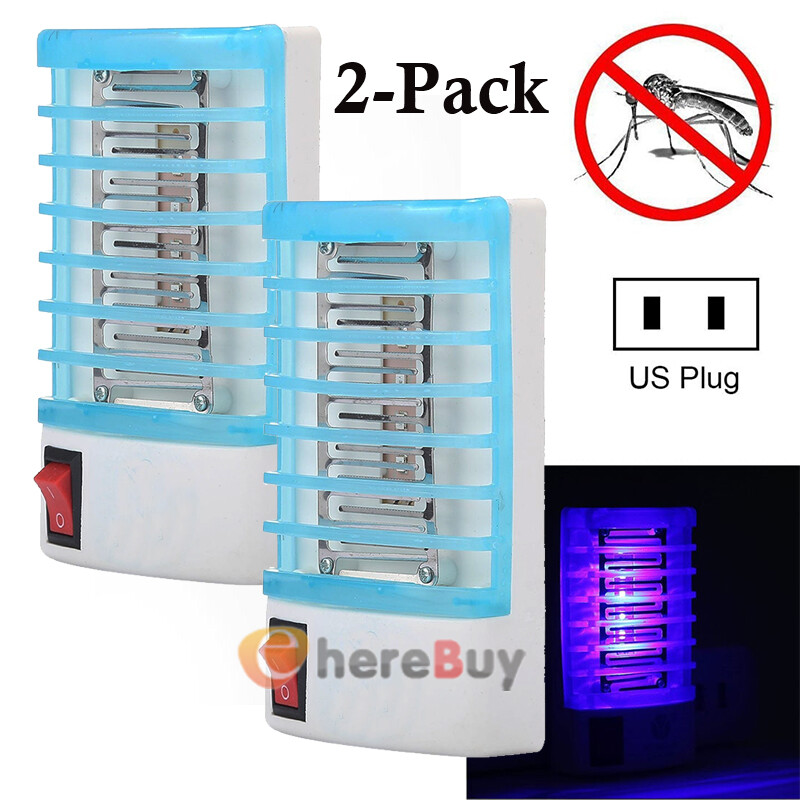 Electric Bug Zapper 2 Pack Fly Gnat Killer Lamp Pests Insect Trap Mosquito