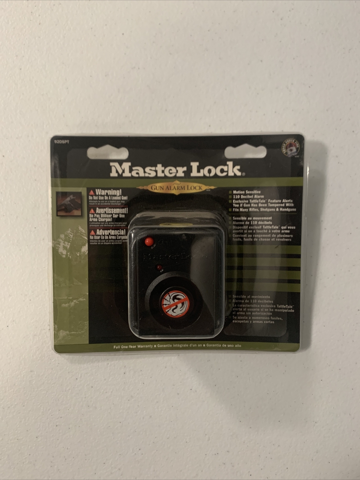 Brand New Vintage Master Lock Motion Activated Alarm Gun Lock w/ 2 Keys 1998