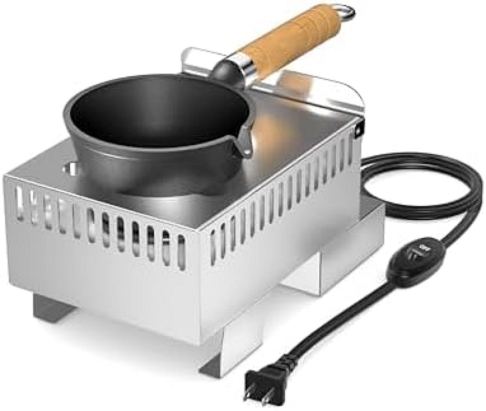 5 lb Electric Lead Melting Pot with Long Handle & Spout 750℉ for Bullet Casting