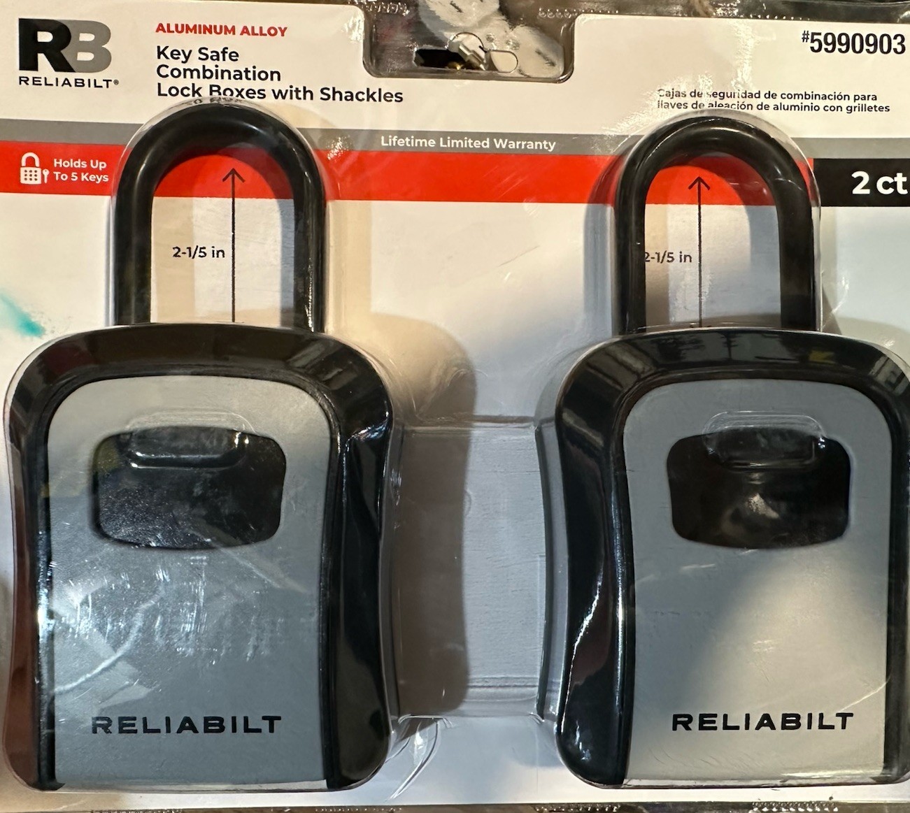 RELIABILT Wall Mount Combination Lock Box (2-Pack)