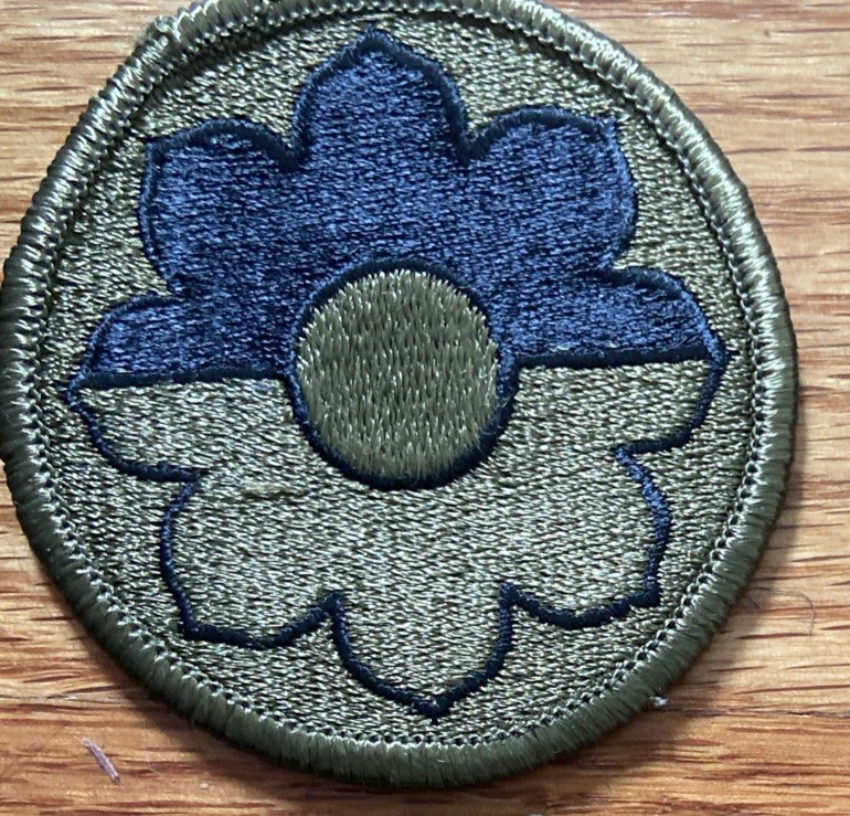 Military Patch Authentic US Army 9th Infantry Division BDU Subdued OD Green