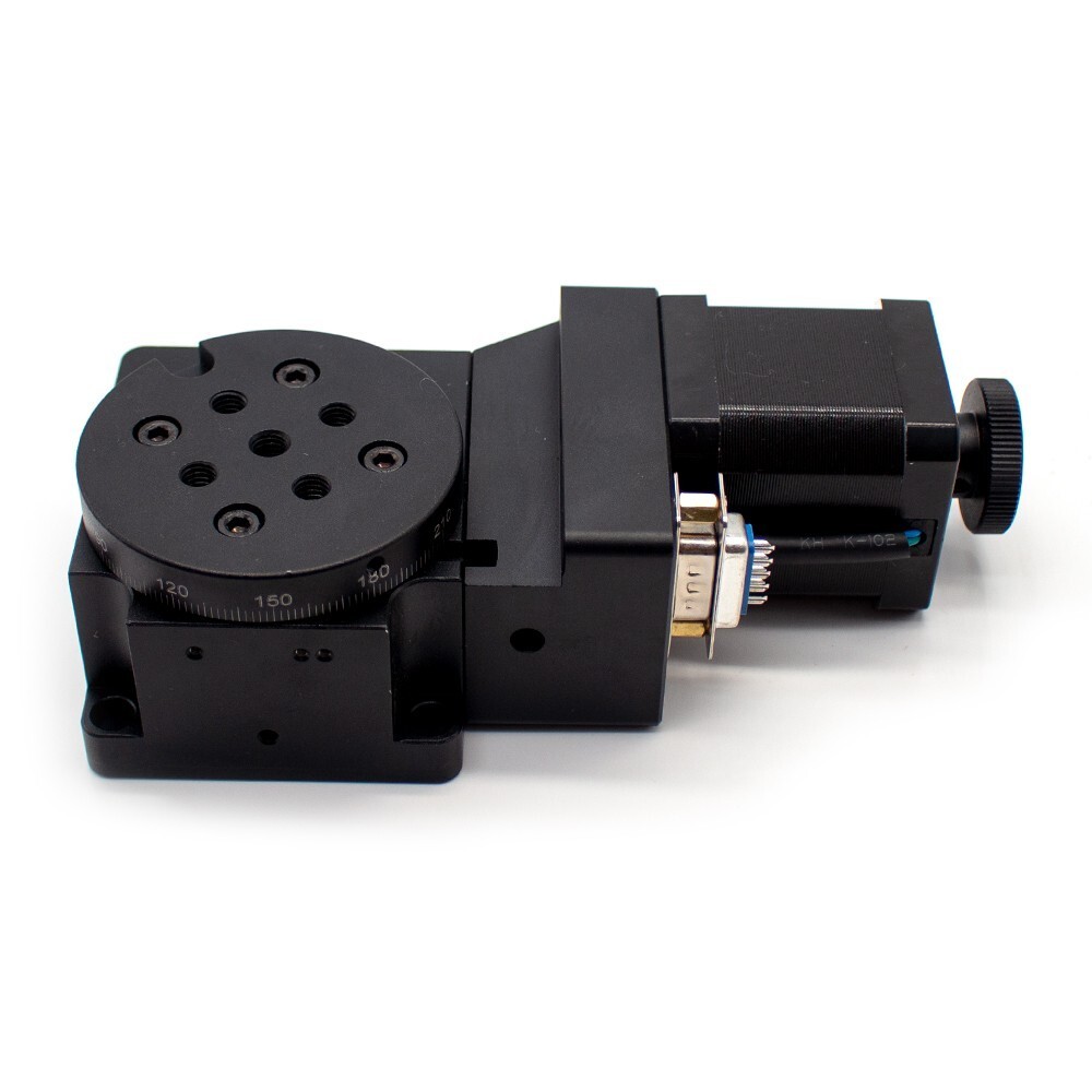 60MM Electric Rotary Stage 360° Precision Indexing Turntable Position Brand New