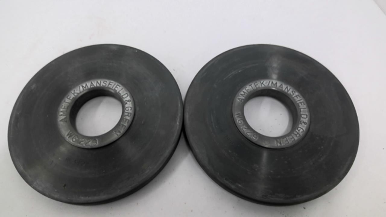 Ametek/Mansfield Green WG-229 Imperial Weight Lot Of 2 Bore 2" OAW 6-7/8"