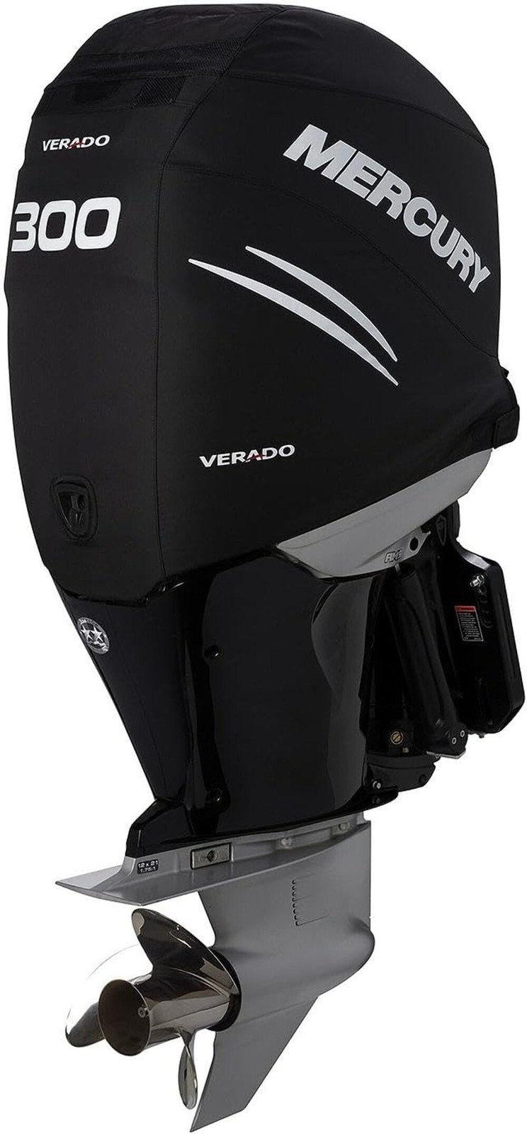 Mercury 8M0228517 Vented Engine Cover for 300hp Verado L6, Black