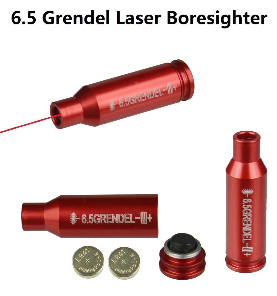 6.5 Grendel Red Laser Boresighter Bore Sight Red Anodized Battery Included