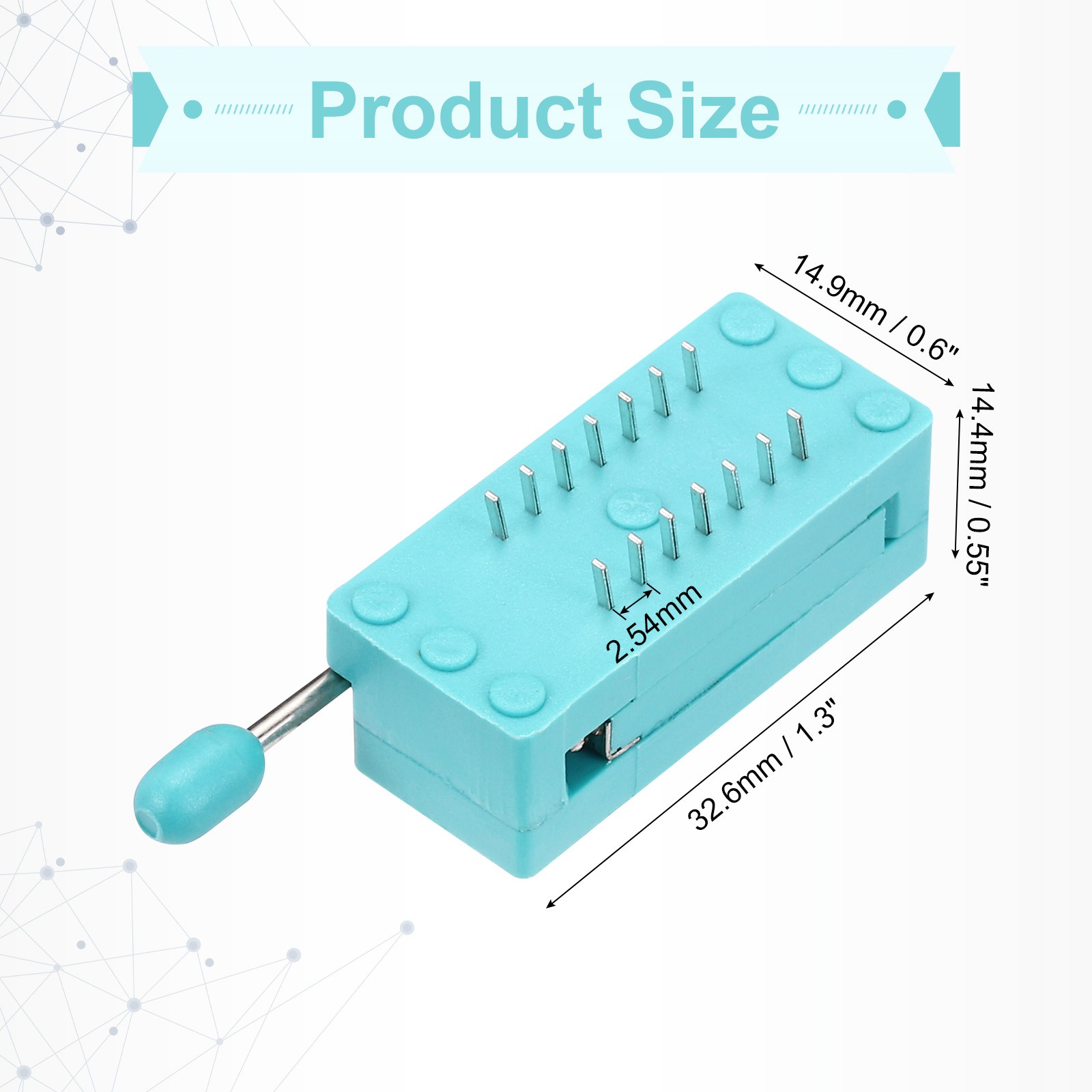 10Pcs Universal IC Test ZIF Socket 14 Pin 2.54mm Pitch DIP
