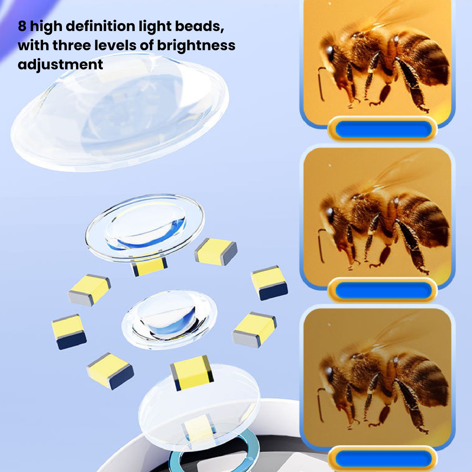 Kids Microscope 2.0in HD Screen Digital Handheld Camera 1000X Magnification ZOBD