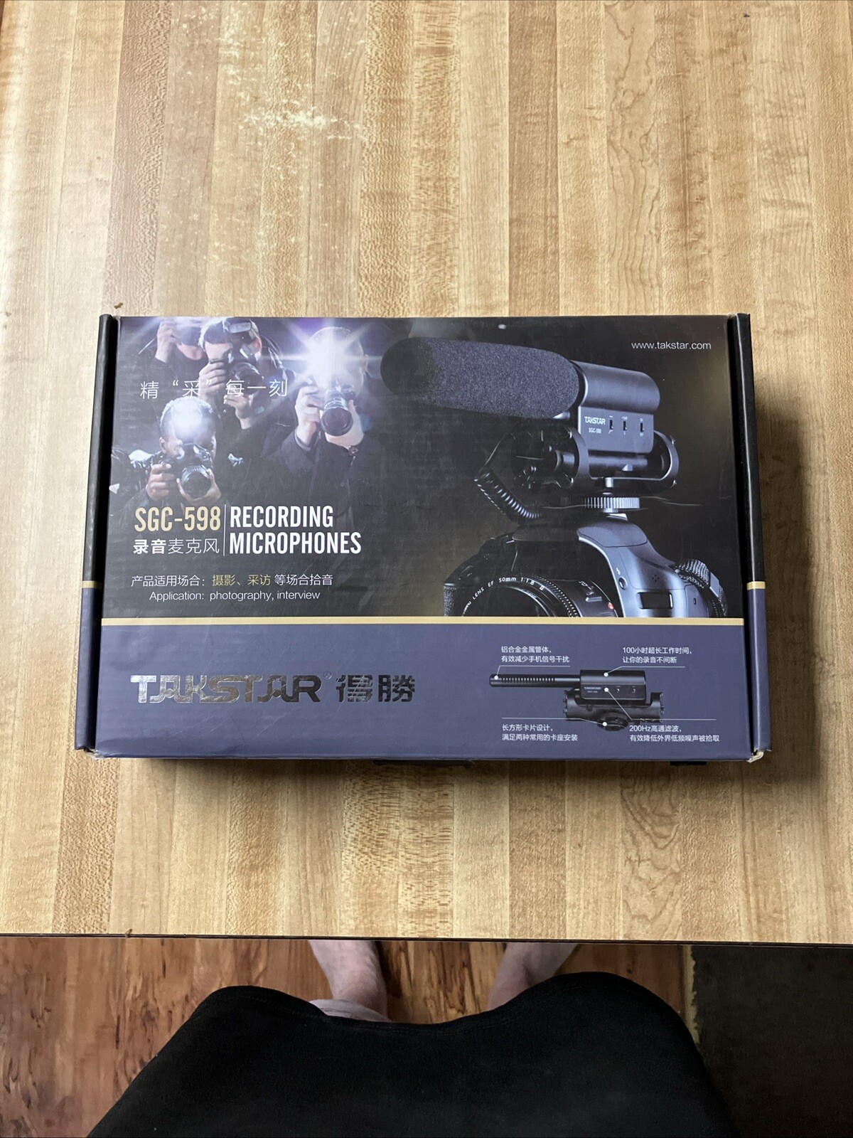 Takstar SGC-598 Shotgun Video Microphone Camera Interview Recording Mic