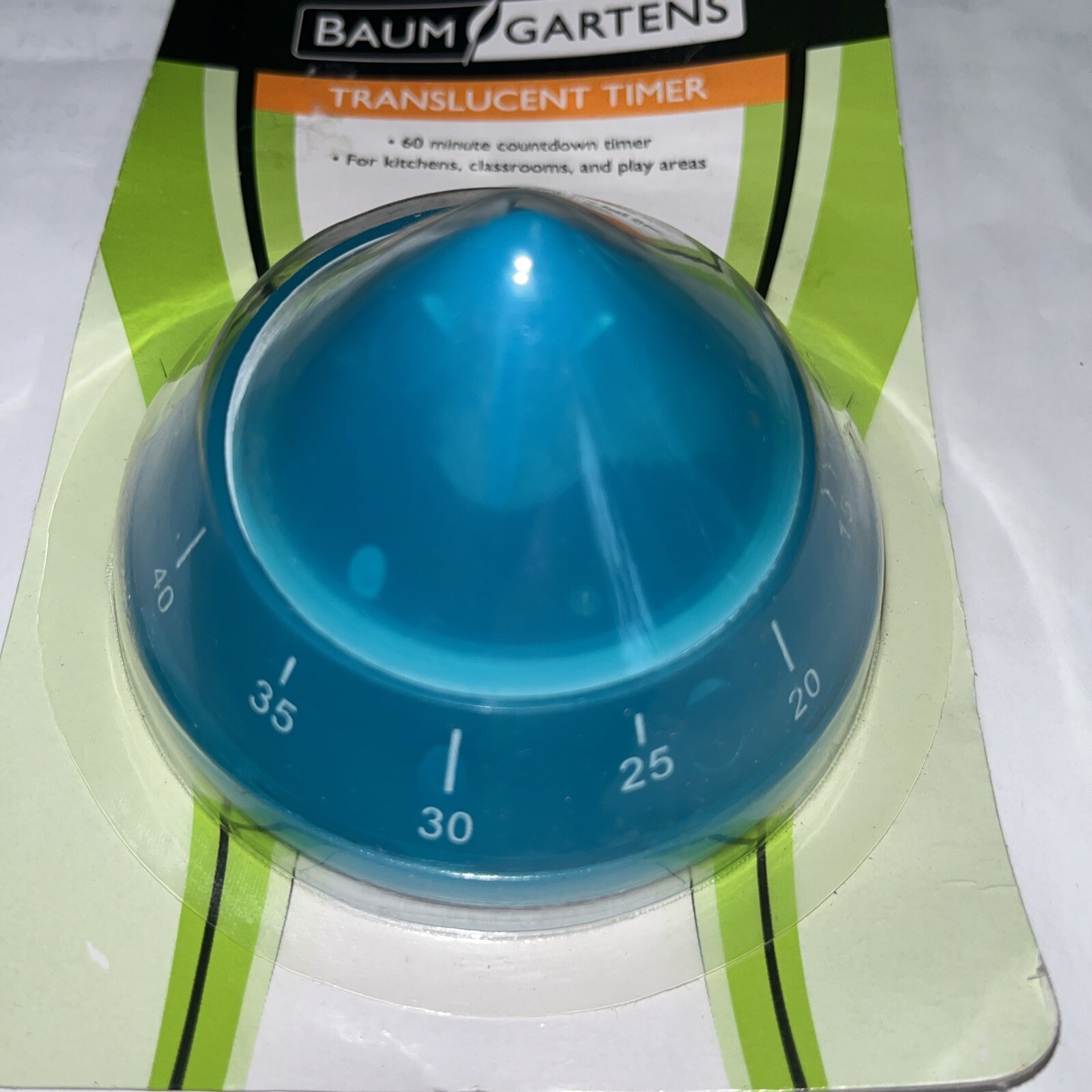 NEW Baumgartens Translucent Conical Kitchen Cooking Timer, Blue-S