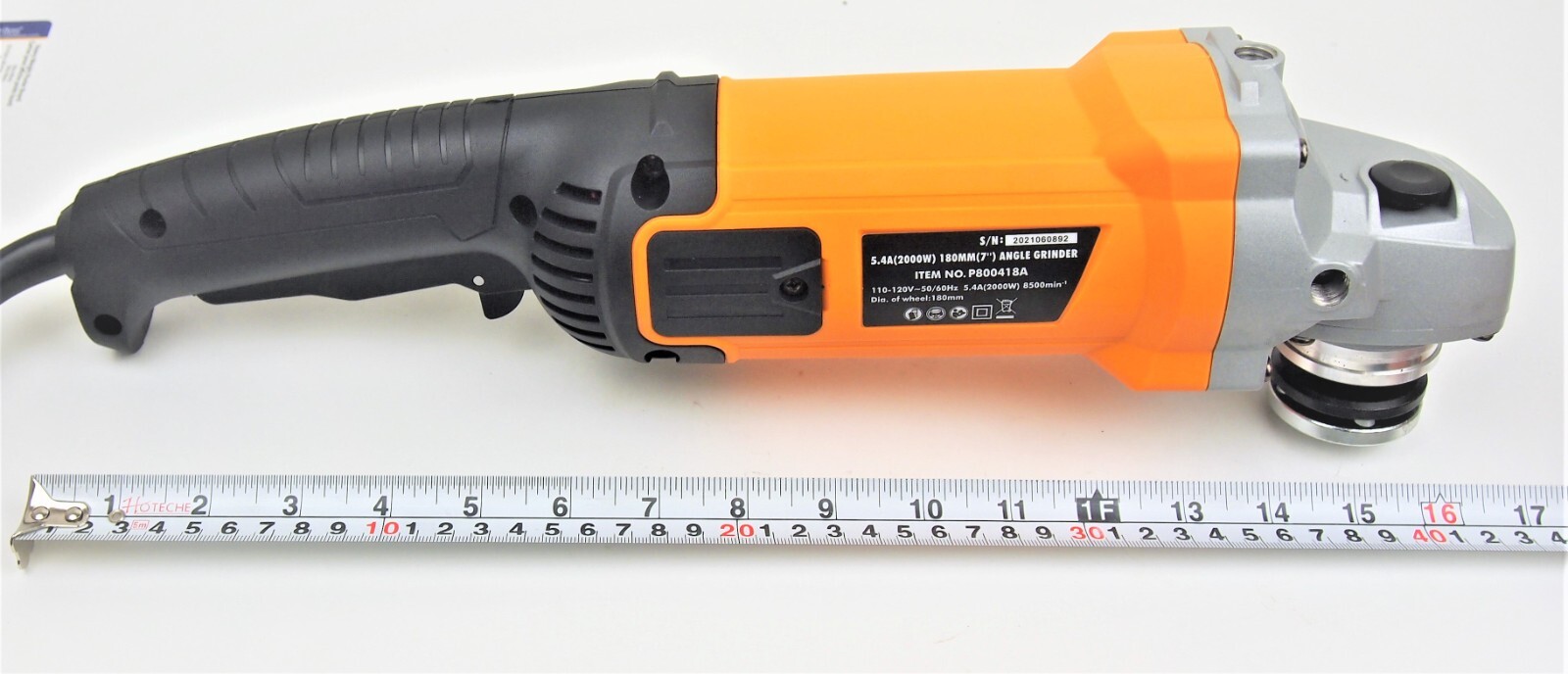 Hoteche 7" Electric Angle Grinder Trigger Grip Long Handle 2000w P800418A