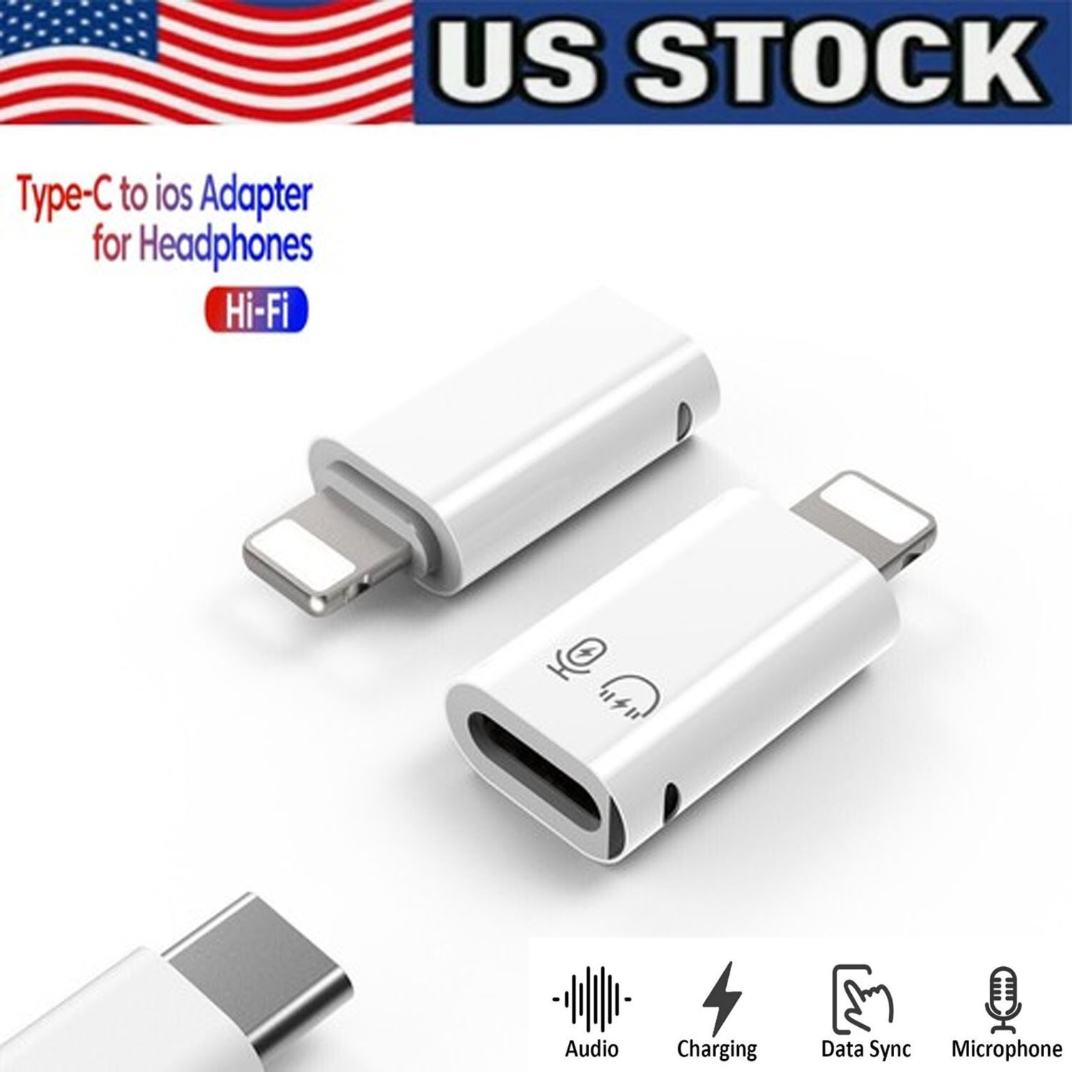 5.8USB Type C Female to iOS Male Adapter For iPhone 14/13/12/11/XR/XS/SE 3 Lot