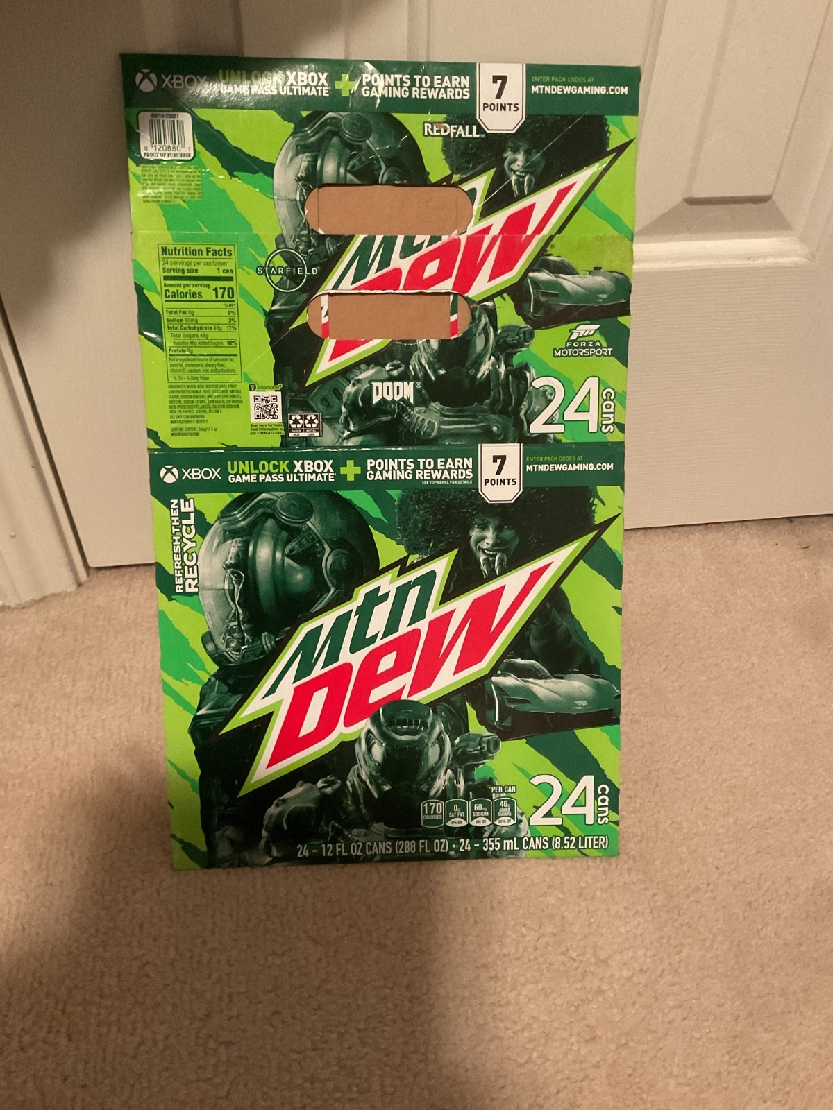 Starfield Mt Dew 24 Pack Box Only Doom Forza Redfall