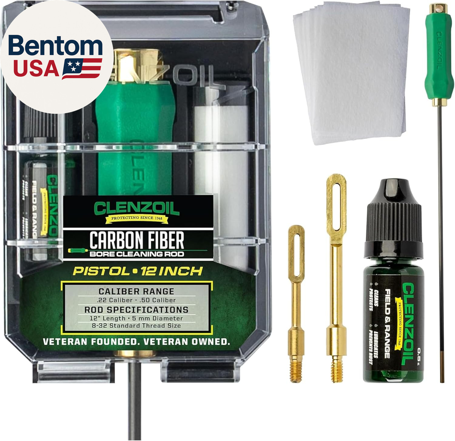 Carbon Fiber Gun Cleaning Rod Kit - Gun Cleaner Kit for Gun Maintenance - Shotgu